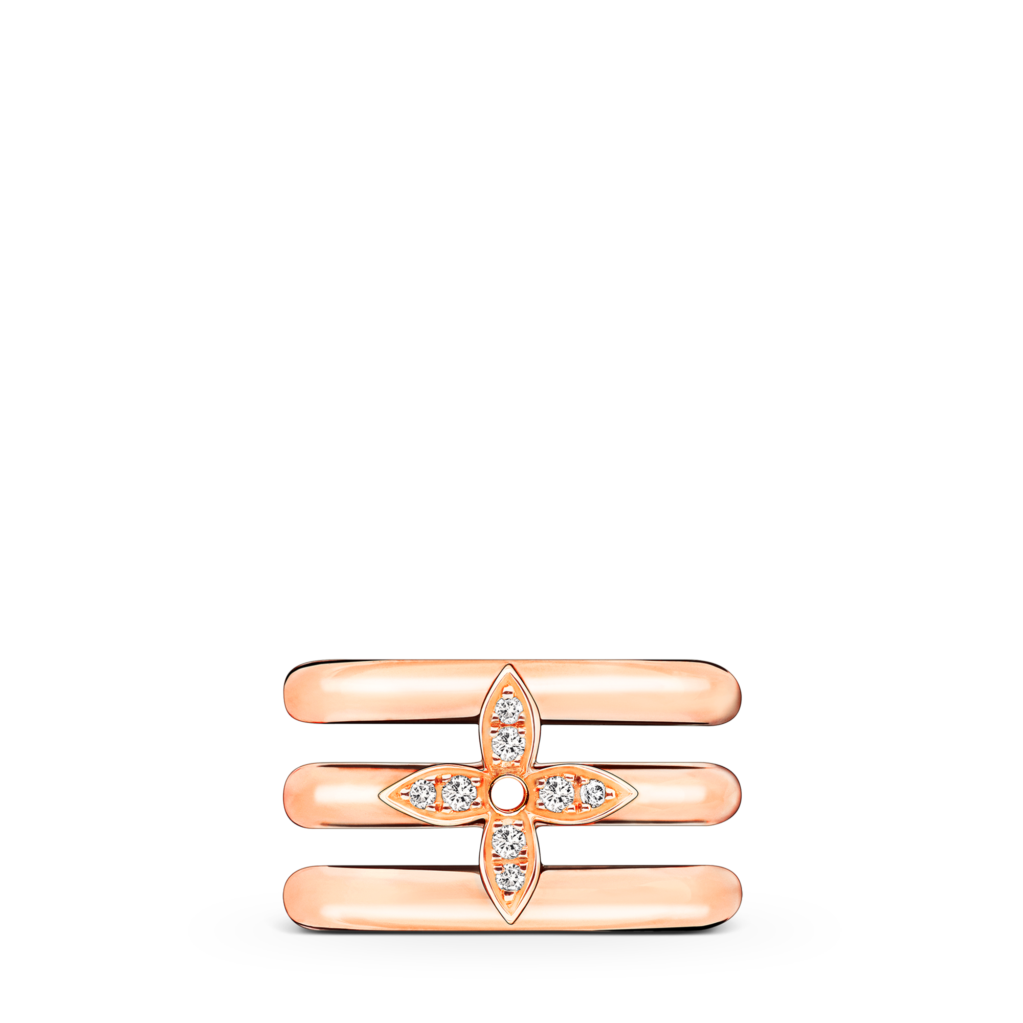 Idylle Blossom Ear Cuff, Pink Gold And Diamonds - Per Unit